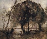 Jean Baptiste Camille  Corot The lake oil painting on canvas